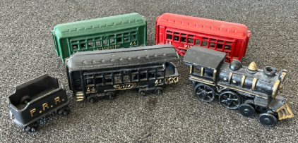 (5) Cast Iron Model Trains