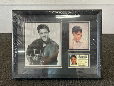 Elvis Presley Memoribilia: Framwd Pictures and License Replica