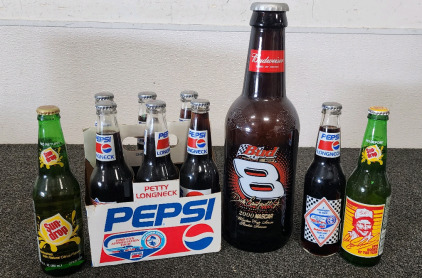 Dale Earnhardt And Richard Petty Sealed Vintage Soda Bottles