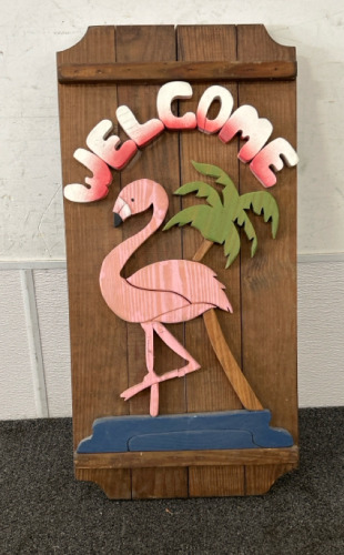 Flamingo Welcome Sign