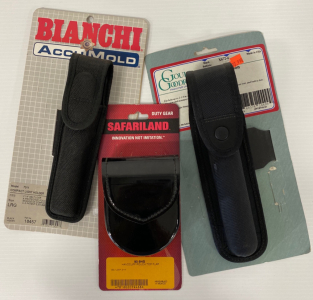 (2) Flashlight Holders and (1) Handcuff Pouch