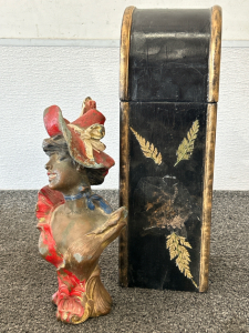 Decorative Bronze Statue With Wood Box