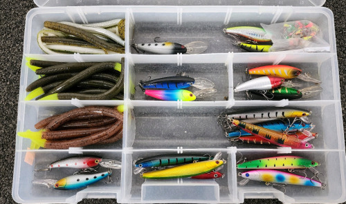 Tackle Box With Large Amount Of Fishing Lures