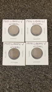 (4) Liberty Nickels