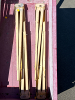 Small Utility Trailer, Pair of Metal Saw Horses and Surveyor Tripod Stand - 2