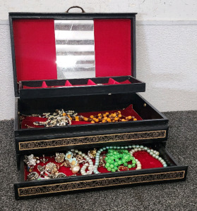 Jewelry Box With Fashion Costume Jewelry