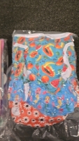 (1) Set of Flutter on Over Party Decorations (1) Set of 3 Swim Diapers in Size Medium (1) 10-Compartment Pill Box - 10