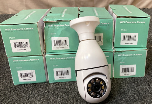 (8) LIGHTBULB SECURITY CAMERAS.