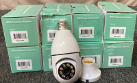 (8) LIGHT BULB SECURITY CAMERAS.