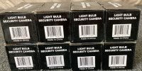 (8) LIGHT BULB SECURITY CAMERAS.