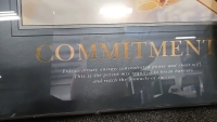 (2) Blackout Curtains (1) Moose Print on a Wood Slice (1) Spaceship Prin with a Quote About Commitment on the Bottom (1) Metal Basket with Handles - 5