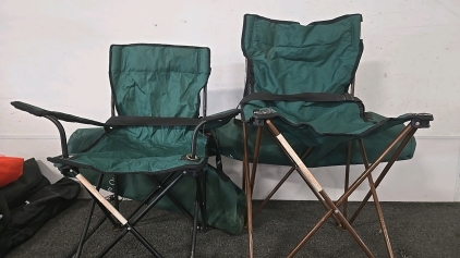 (2) Green Quad Chairs