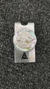 (1) Sterling Silver with Abalone Shell Vintage Money Clip