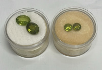 (13) Round And Oval Cut And Faceted Peridot Gemstones 10mm To 3.75mm - 2