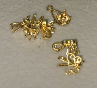 (8) 4mm-5mm Gold Filled Pendants - 3