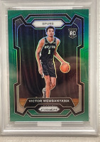 2023 Prizm NBA Victor Wembanyama #136 Green Prizm, PSA Graded Gem Mint 10 #90779849 - 2