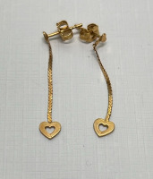 14k Gold Heart Pendants And Earrings For Jewelry Making Sizes 5mm x 6mm - 3