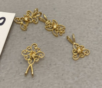 (5) 2-4mm 24k Gold Filled Pendants - 3