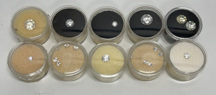 (19) Round And Marquis Cut And Faceted Cubic Zirconia Sizes 10mm To 4mm