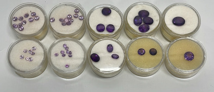 (47) Round And Oval Cut And Faceted Amethyst Sizes 8mm x 10mm To 3mm