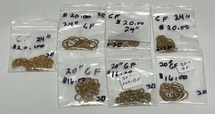 (6) 24&rdquo; And 20&rdquo; Gold Filled Necklace Chains