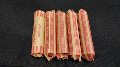 (5) Rolls of Vintage Lincoln Wheat Pennies