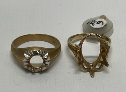 (2) 10k Gold 20&rdquo; Rings For Making Ring Jewelry