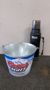 Stanley Thermos & Coors Light Collector Pail