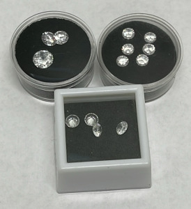 (13) Cut And Faceted Cubic Zirconia Gemstones For Jewelry Making Sizes 5.5ct. 6ct.