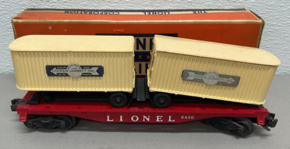 Lionel Trains #6430 Trailer Flat Car W/ Original Load And Box