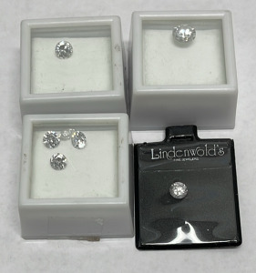 (6) Cut And Faceted Cubic Zirconia Gemstones For Jewelry Making Sizes 9mm, 6.75mm, 6mm