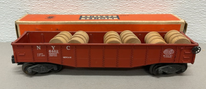 Lionel Trains #6462 Red Gondola Car W/ Original Load And Box 1952-1955