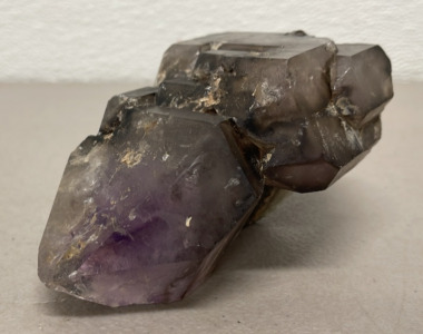 Huge Smoky Quartz W/ Amethyst Gemstone