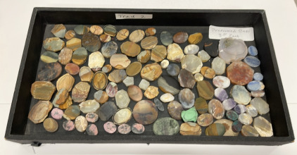 Tray Full Of Preformed Rough Cabochons- Small Perfect for Jewelry Making Or Collecting