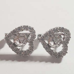 $100 Silver CZ Earrings