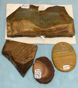 (3) Picture Jasper Slabs, (1) Bruneau Jasper Slab, (1) Polished Owyhee Picture Jasper