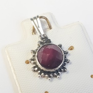 $120 Silver Ruby Pendant