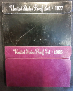 (1) United States Coin Proof Set 1977 (1) United States Coin Proof Set 1985