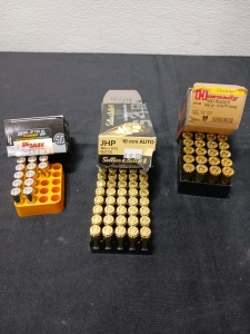 (1) Seller &Bellot, 10mm Auto. 180grs. (1) Hornady. 480 Ruger 325 gr. 12. 38 special 125 gr.