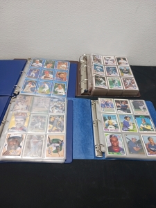 Assorted Binders Of Baseball Cards.