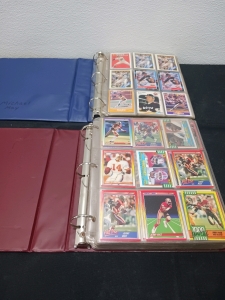 (1) Binder Of baseball Cards (1) Binder Of Football Cards