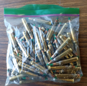 (61) Rounds of Wolf .556 Green Tips