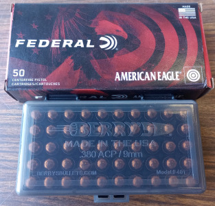 (50) Rounds of Federal .380 Auto 95 Grain FMJ (50) Rounds of Remington .380 Auto 95 Grain FMJ