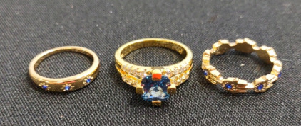 (1) Gold Ring W/ (2) Regular Rings W/ No Hallmark