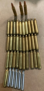 (3) Rounds of .300 Winchester Magnum Soft Point (36) Empty Casings of .300 Winchester Magnum