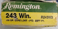 (1) Remington 243 Win. Bullet (20) Remington 243 Win. Empty Bullet Cartridges - 2