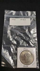 (1) 1976 & (1) 1976 D Ike Dollar Coins