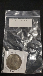 (1) 1976 & (1) 1976 D Ike Dollar Coins