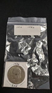 (1) 1976 & (1) 1976 D Ike Dollar Coins