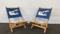 (2) Wooden Beach Chairs